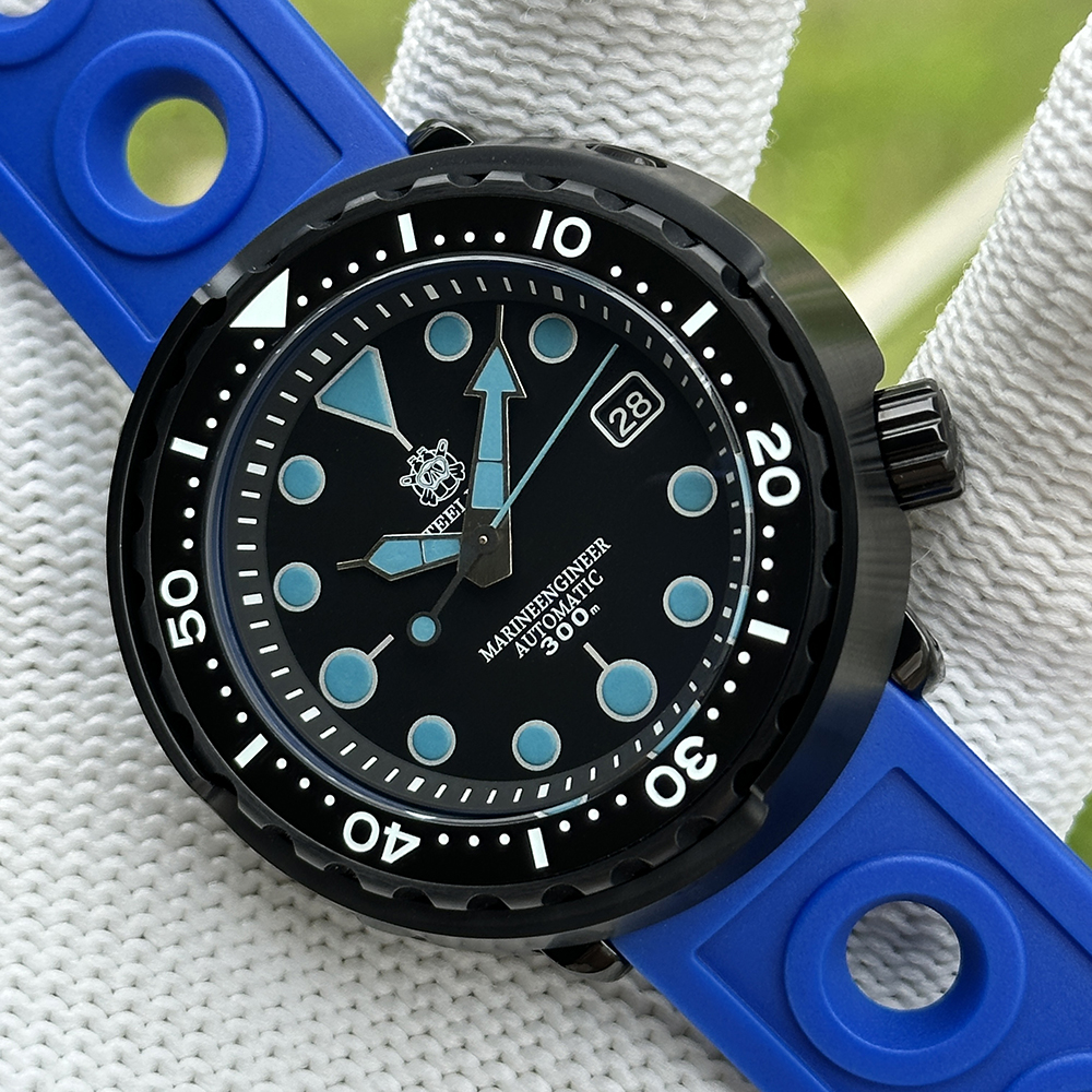STEELDIVE Official SD1975XT PVD Black 47.5MM Case 300M Waterproof Japan NH35 Automatic Tuna Watch