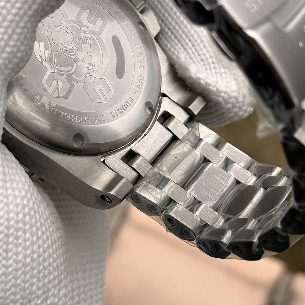 STEELDIVE Official Watch Parts Replacement Watch Bracelet with Screw Bars for SD1987