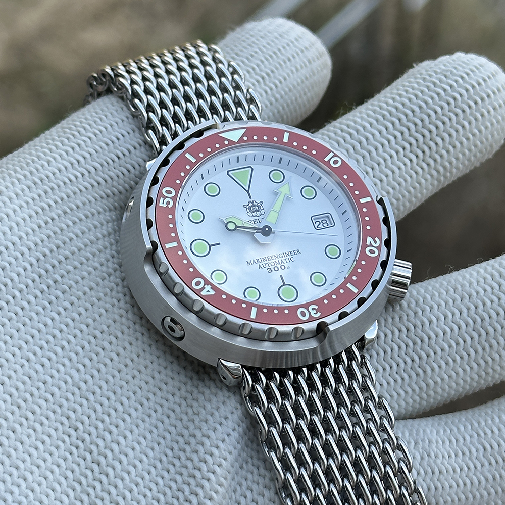 SD1975N White Dial Orange Bezel Sapphire Glass 