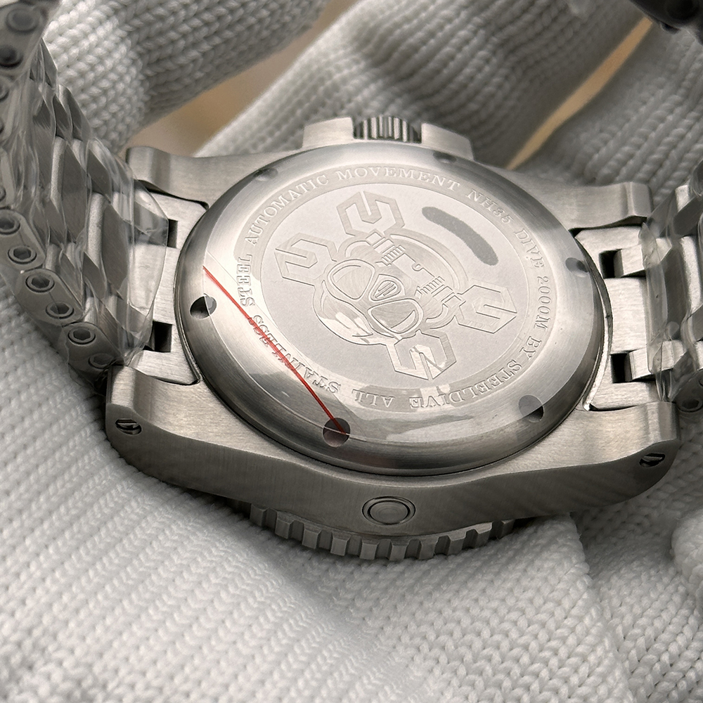 STEELDIVE Official SD1987 Unique Design Tank Bracelet 2000M Waterproof Japan NH35 Automatic Dive Watch for Men