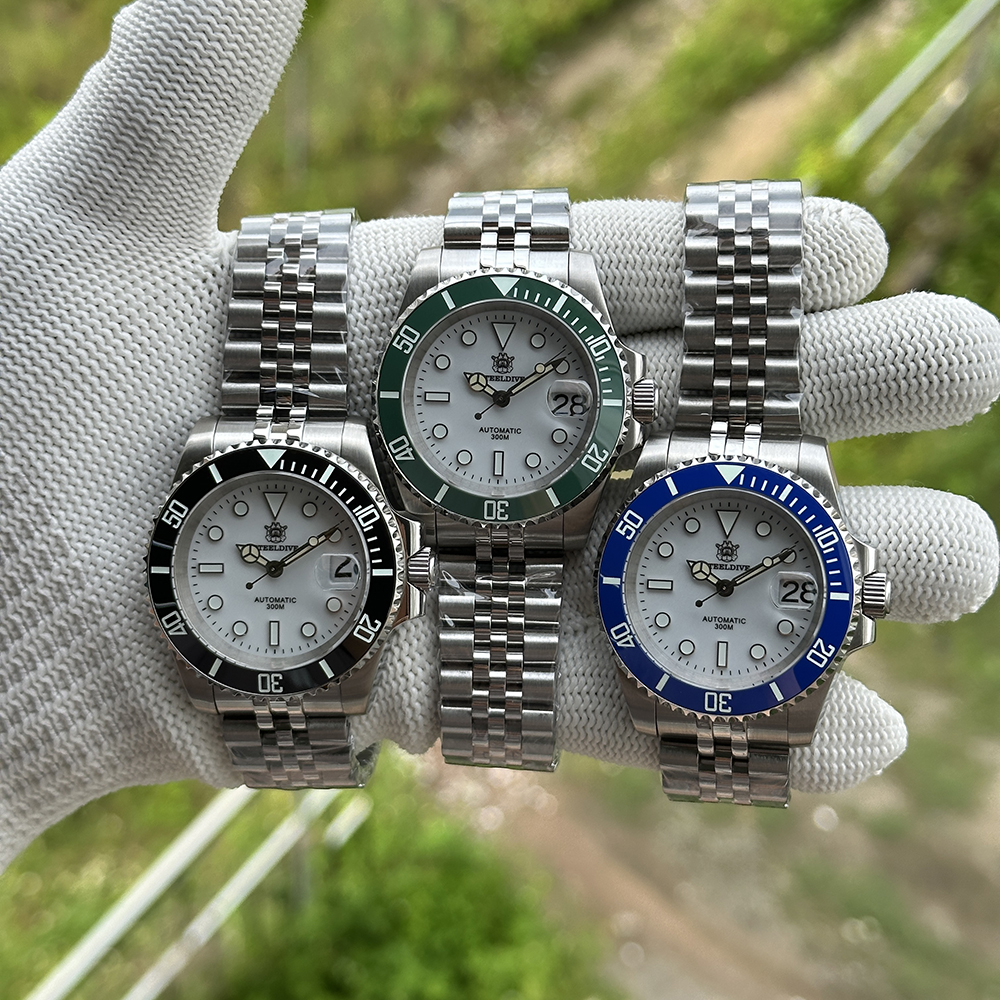STEELDIVE Official SD1953 White Dial Swiss Luminous 40.5mm Case Japan NH35 Automatic Mens Dive Watch