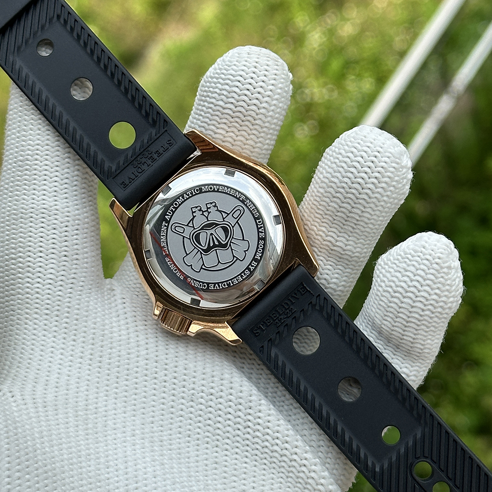 STEELDIVE Official SD1973S V2 41.2MM Solid Bronze Case 200M Waterproof NH35 Mens Dive Watch