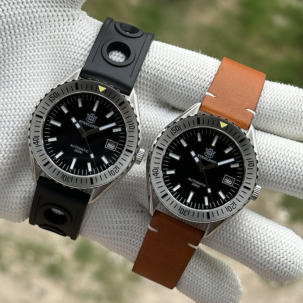 STEELDIVE Official SD1927 Steel Bezel 42MM Case Sapphire Glass 200M Waterproof NH35 Automatic Mens Sports Dive Watches