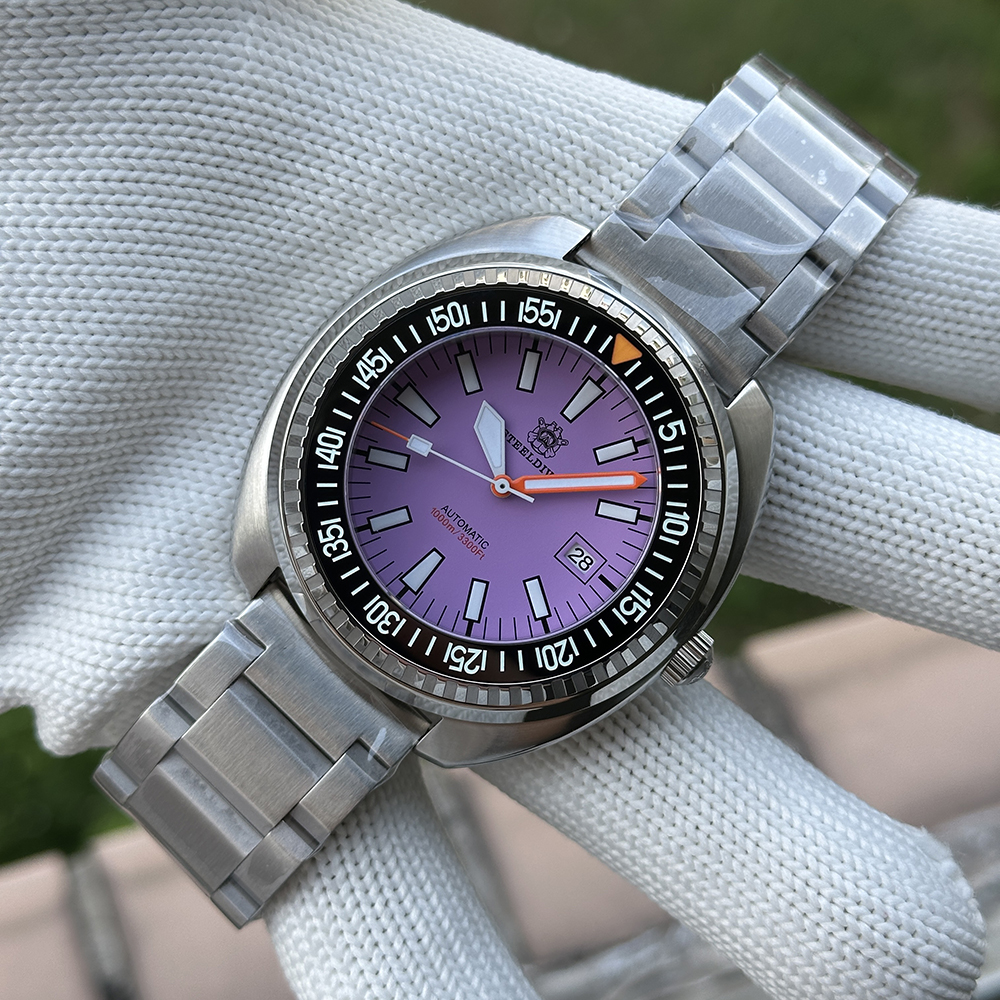 STEELDIVE Official SD1983 Purple Dial Sapphire Glass 1000M Water Resistant NH35 Automatic Dive Watch 