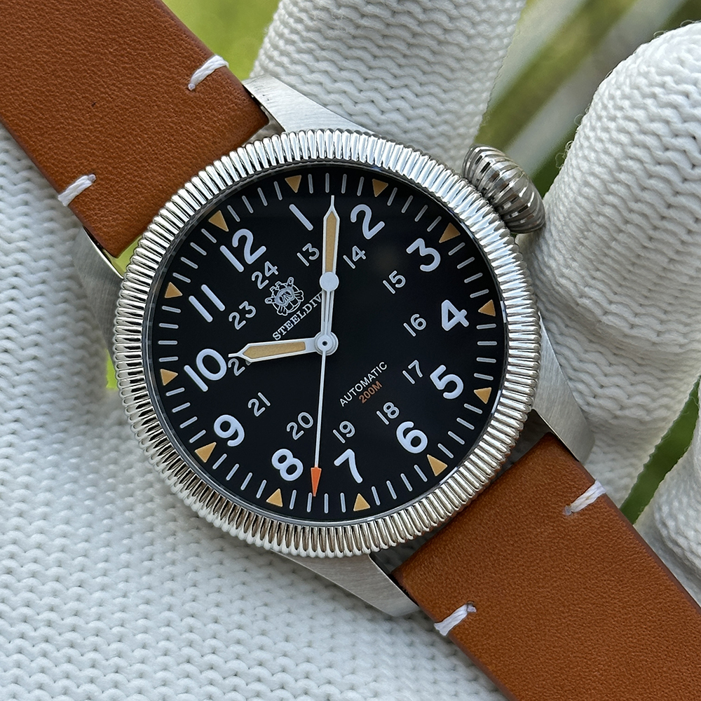 STEELDIVE Offiical SD1906H New Arrival 200M Waterproof Pilot Watch