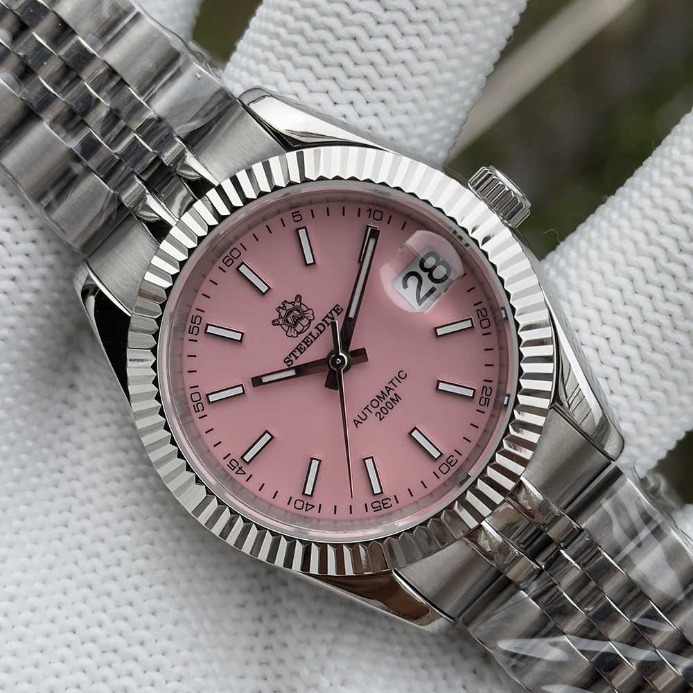 STEELDIVE Official SD1933 Steel Bracelet 39mm NH35 Autoamtic 200M Dive Watch