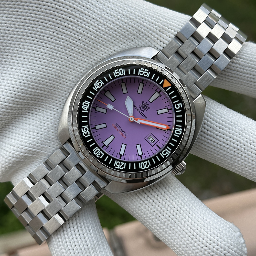 STEELDIVE Official SD1983 Purple Dial Sapphire Glass 1000M Water Resistant NH35 Automatic Dive Watch 