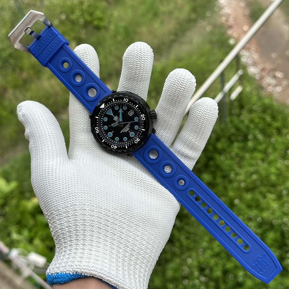 STEELDIVE Official SD1975XT PVD Black 47.5MM Case 300M Waterproof Japan NH35 Automatic Tuna Watch