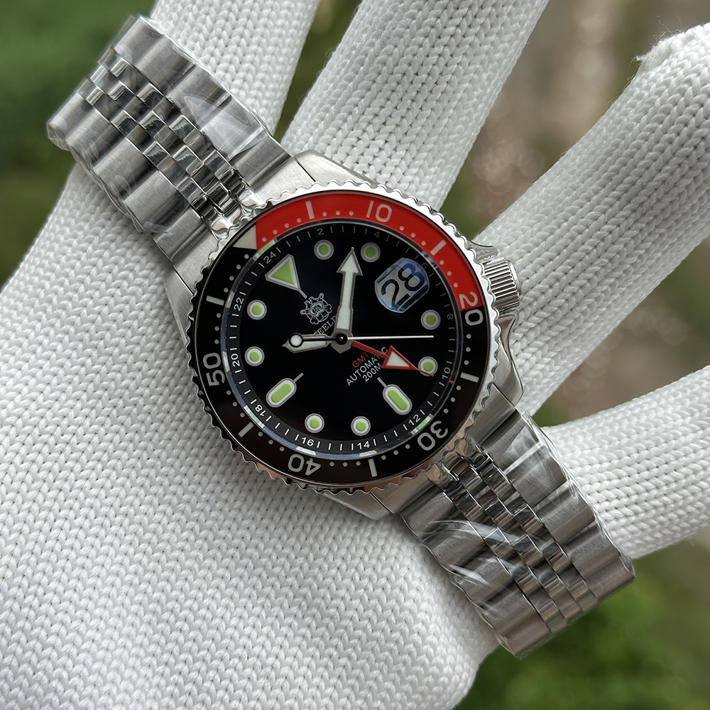 STEELDIVE Official SD1994C Sapphire Bezel Insert Japan NH34 Automatic Movement Mens GMT Dive Watch
