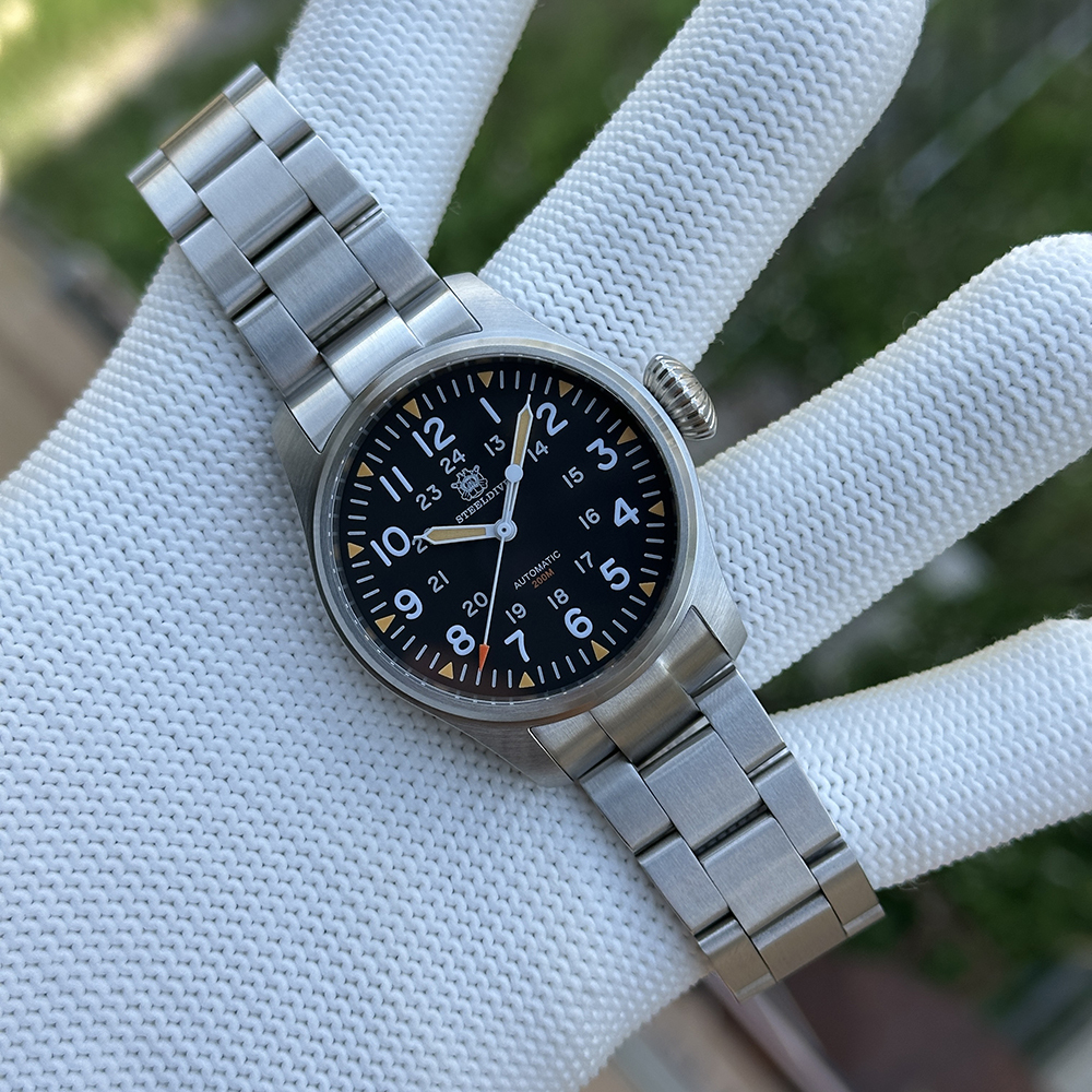 STEELDIVE Official SD1928H 39MM Small Size NH35 Automatic Mens Analog Dive Watch Reloj