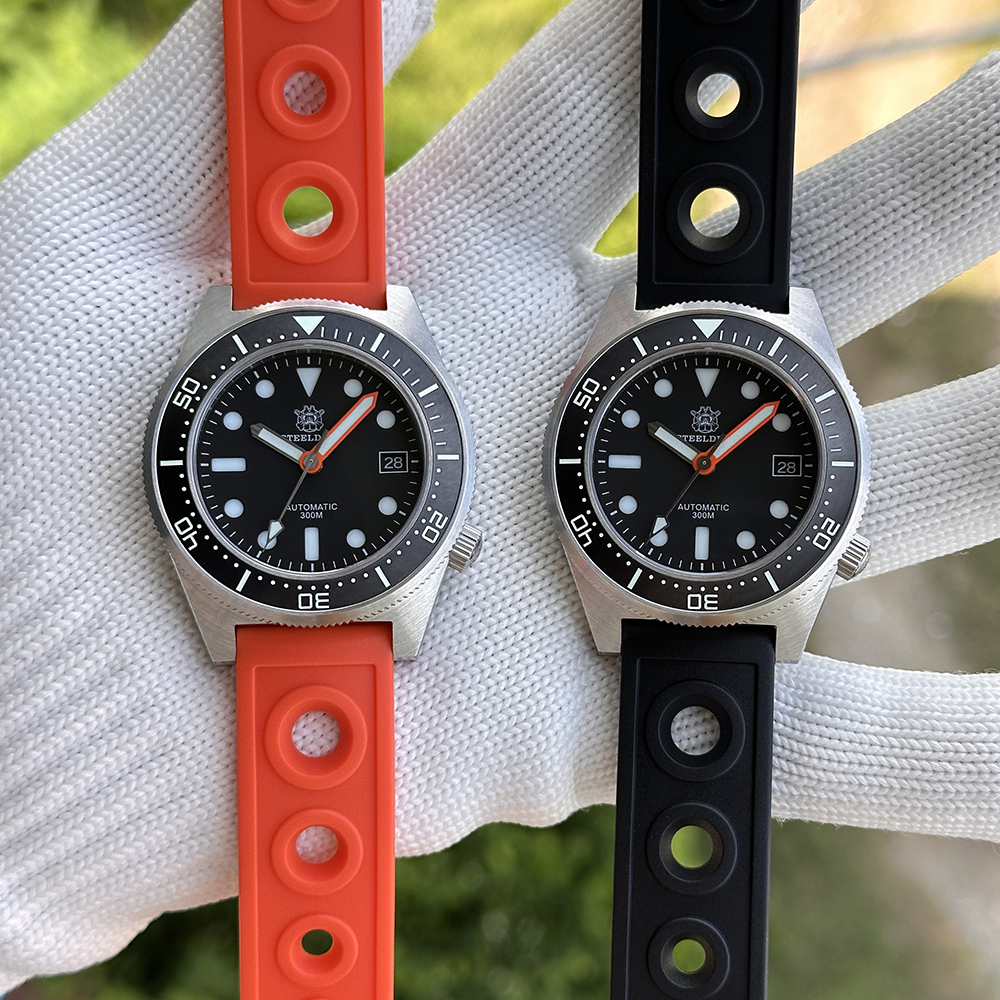 STEELDIVE Official SD1929 Black Dial 42mm Case 300M Waterproof NH35 Automatic Mens Dive Watch