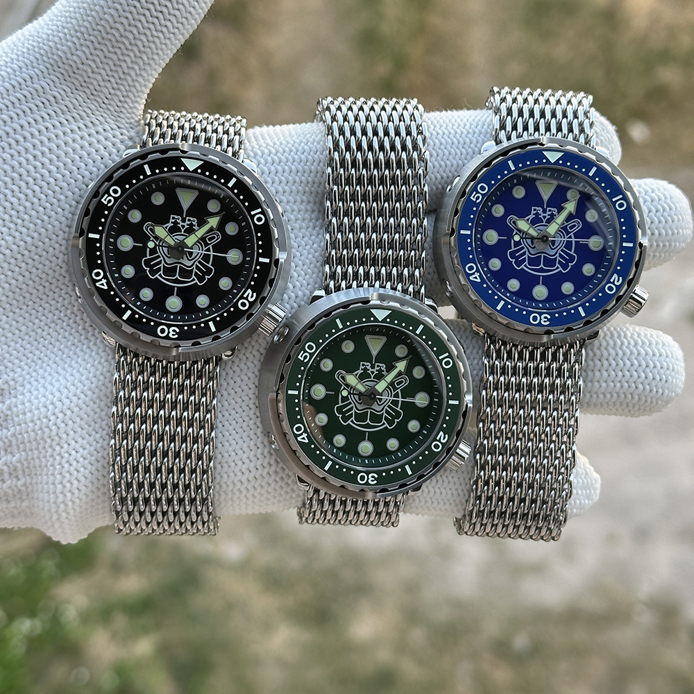 STEELDIVE Official SD1975P Unique Design 47.5mm Swiss Luminous 300M Waterproof NH35 Automatic Mens Tuna Dive Watch