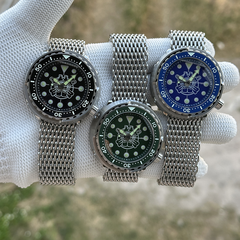 STEELDIVE Official SD1975P Unique Design 47.5mm Swiss Luminous 300M Waterproof NH35 Automatic Mens Tuna Dive Watch