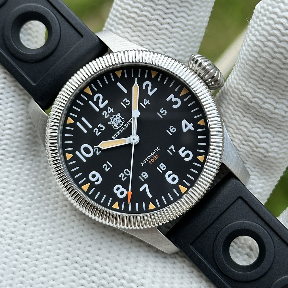 STEELDIVE Offiical SD1906H New Arrival 200M Waterproof Pilot Watch