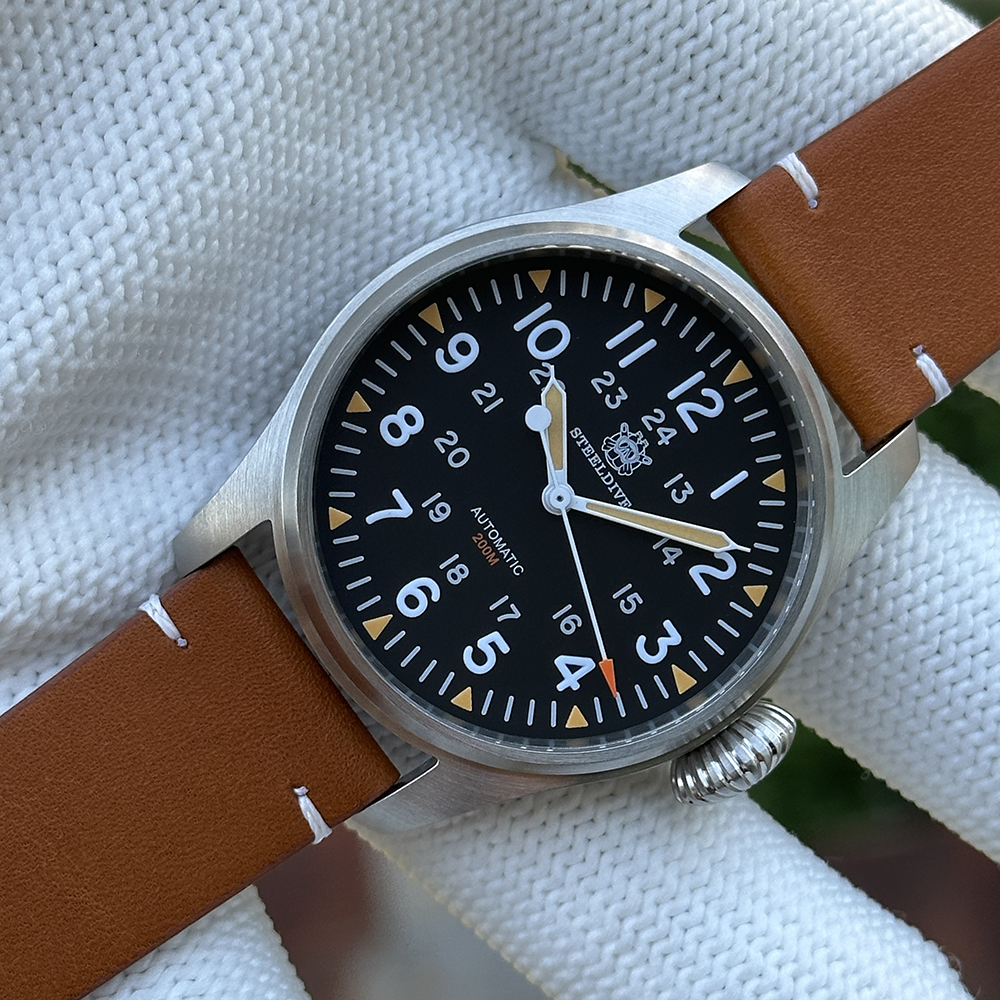 STEELDIVE Official SD1928H 39mm Simple Design 200M Waterproof NH35 Mens Dive Watch Automatic