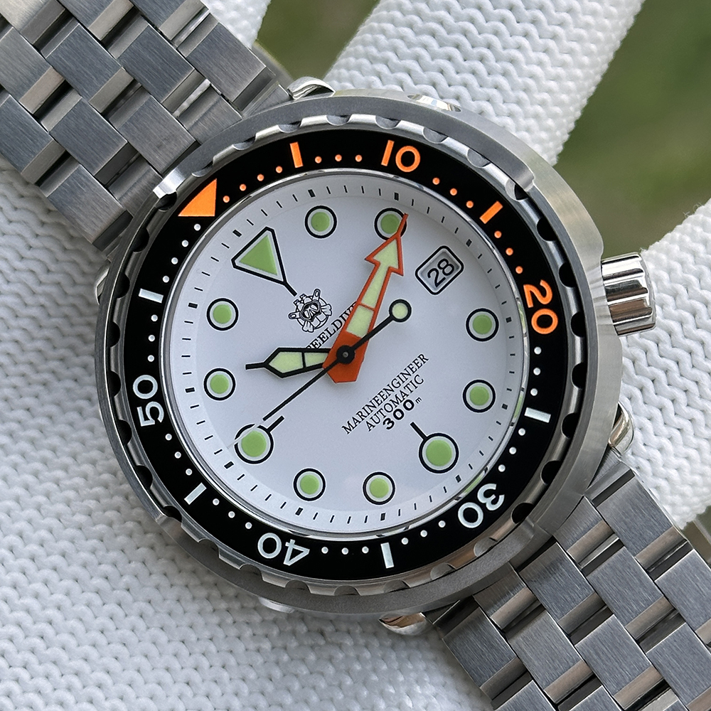 STEELDIVE Official SD1975C Swiss Luminous 47.5mm Case 300M Waterproof Ceramic bezel Sapphire Glass NH35 Mens Dive Watch