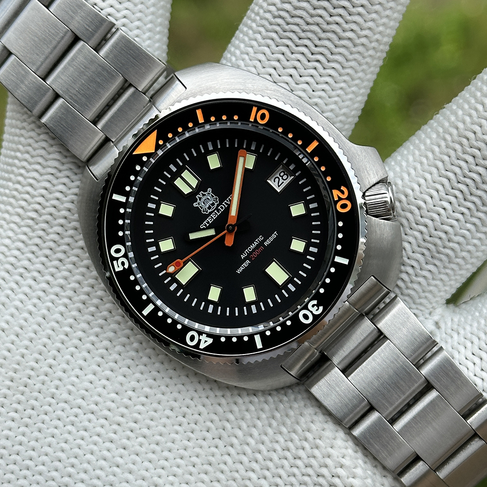 STEELDIVE Official SD1970C Black 200M Dive Watch
