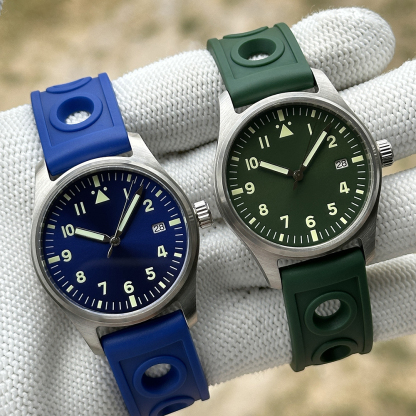 STEELDIVE Official SD1940 No Logo 39mm Pilot Watch 200m Waterproof Mens NH35 Automatic Dive Watch