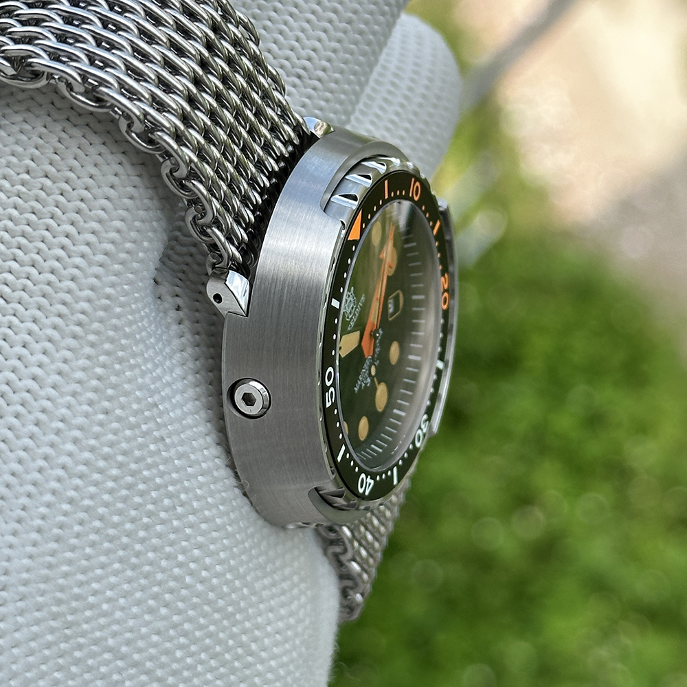 STEELDIVE Official SD1975V 47.5mm Case Mesh Band 300M Waterproof Japan Automatci Dive Watch Sapphire Glass
