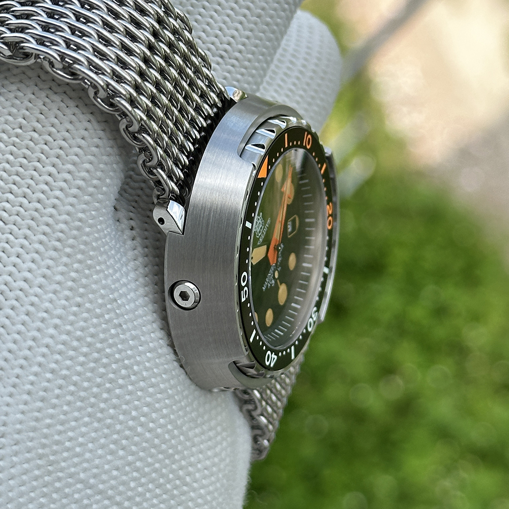 STEELDIVE Official SD1975V 47.5mm Case Mesh Band 300M Waterproof Japan Automatci Dive Watch Sapphire Glass