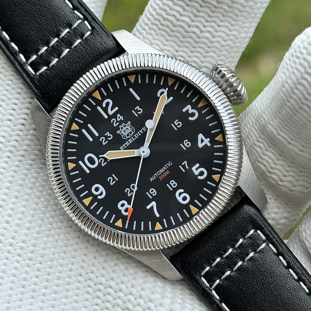 STEELDIVE Offiical SD1906H New Arrival 200M Waterproof Pilot Watch