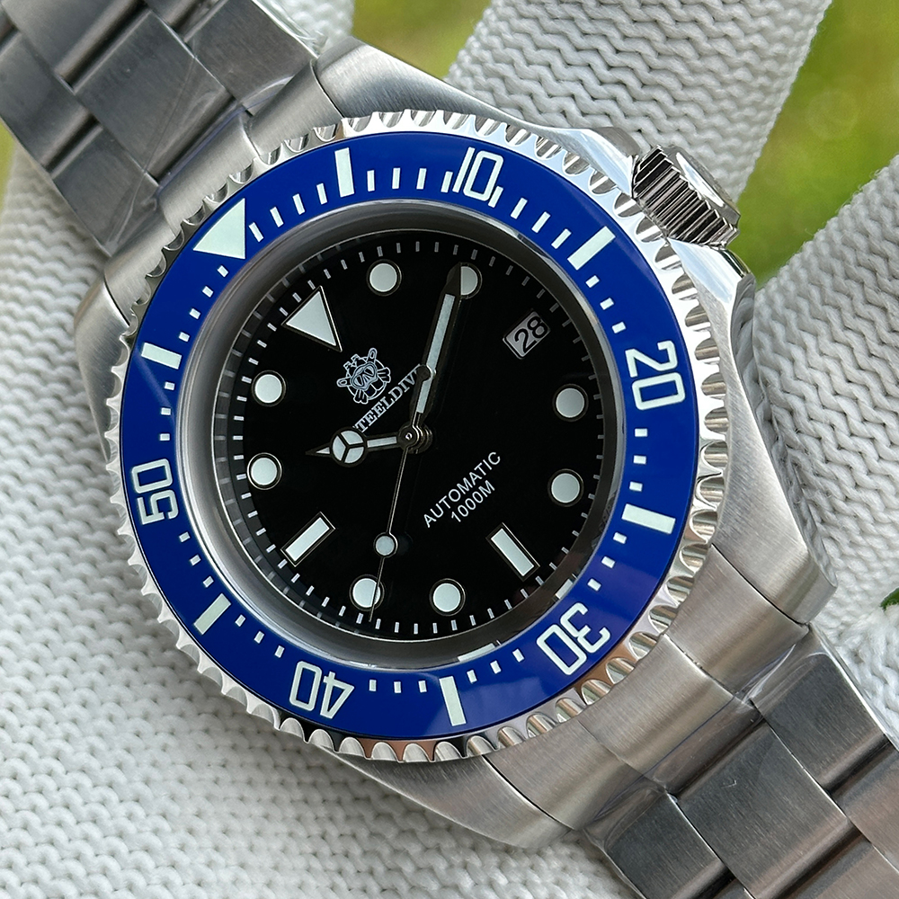 STEELDIVE Official SD1964 Personalized Black Dial Blue Bezel Insert Japan NH35 Automatic Watch