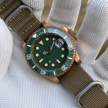 STEELDIVE Official SD1953S Green Dial Cermaic Bronze Bezel Swiss Luminous 300M Waterproof NH35 Mens Automatic Dive Watch