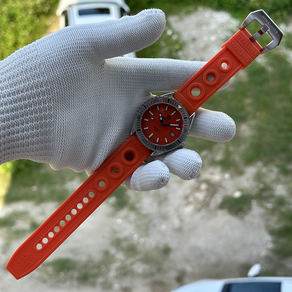 STEELDIVE Official SD1927 Orange Dial Steel Bezel Insert 42MM Case Japan NH35 Automatic Mens Dive Watch