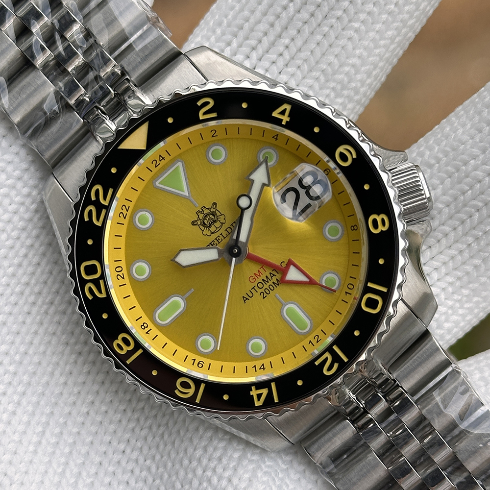 STEELDIVE Official SD1994 Yellow Dial Ceramic Bezel Sapphire Glass 200MM NH34 Automatic Dive Watch for Men