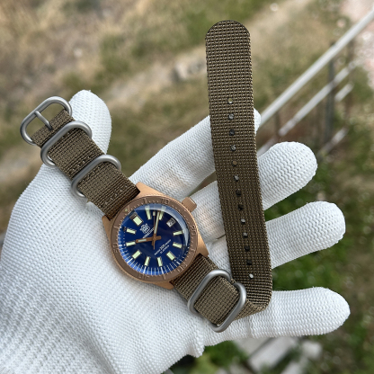 STEELDIVE Official SD1962S Blue Dial 200M Waterproof 41.9MM Bronze Case NH35 Automatic Mens Dive Watch