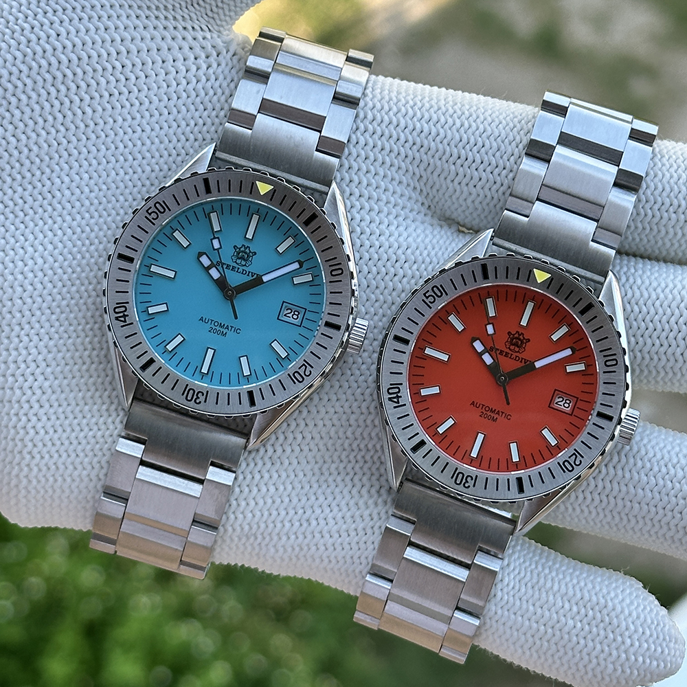 STEELDIVE Official SD1927 Turquoise Dial 200M Waterproof Japan NH35 Automatic Dive Watch 
