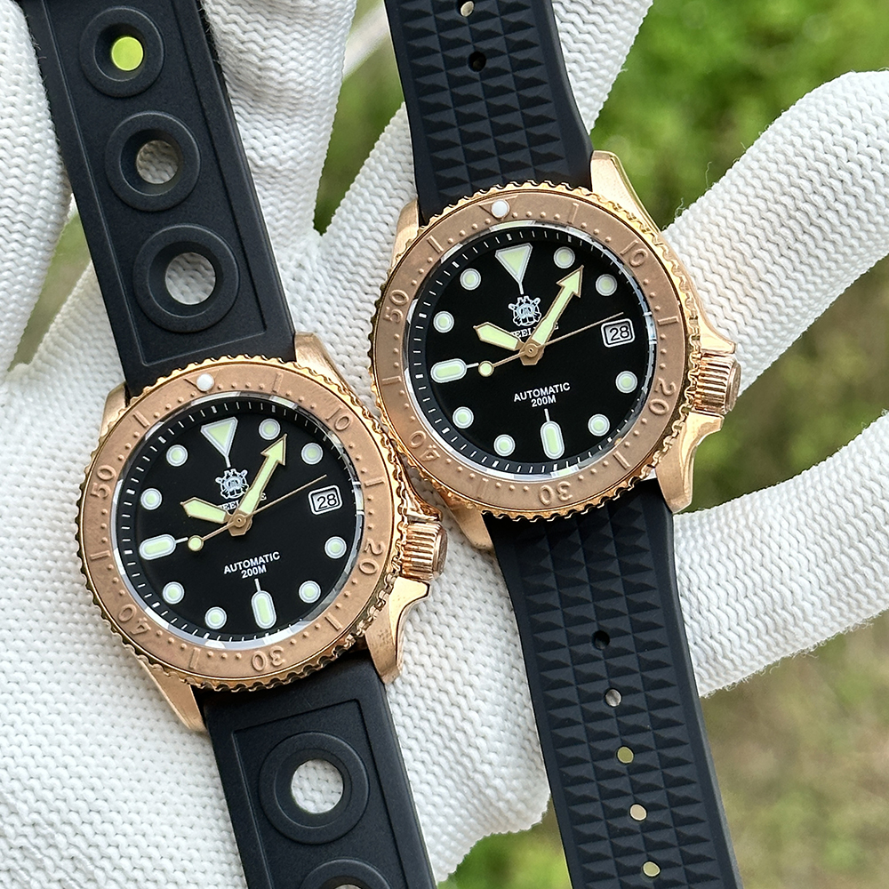 STEELDIVE Official SD1973S V2 41.2MM Solid Bronze Case 200M Waterproof NH35 Mens Dive Watch