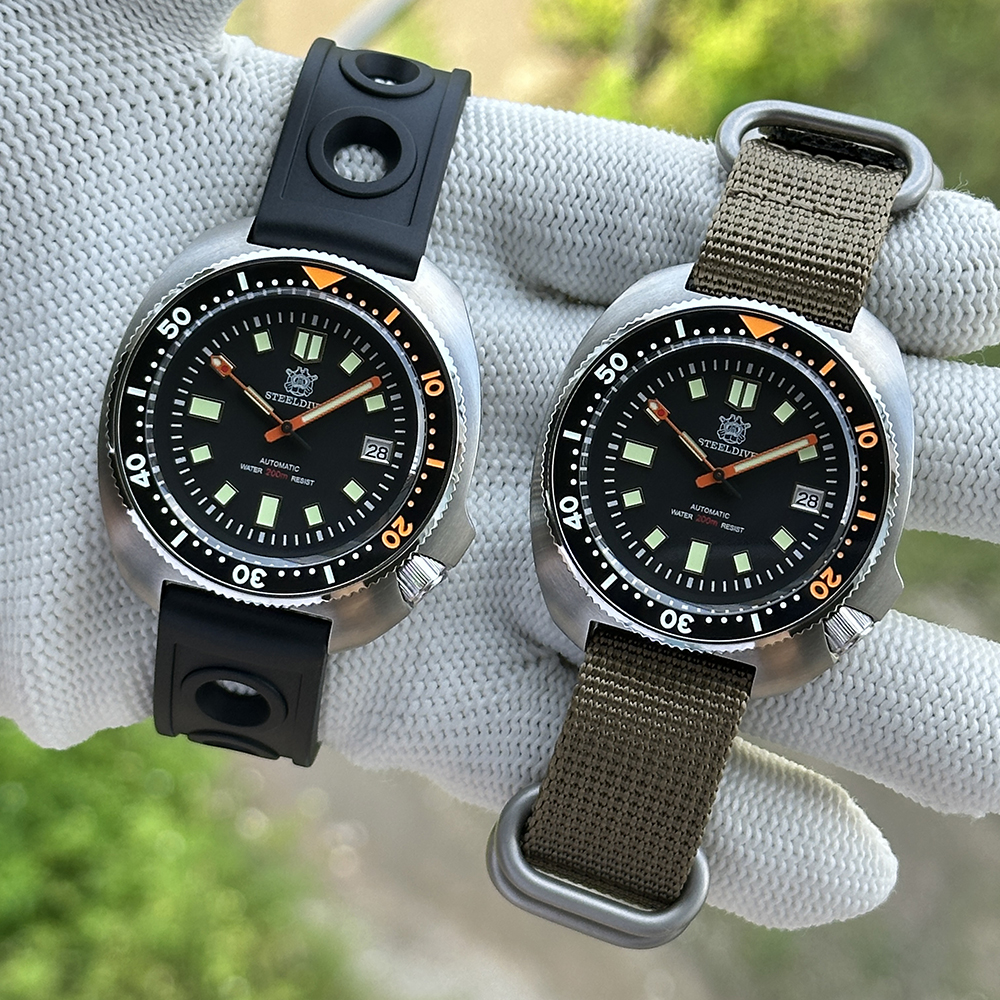 STEELDIVE Official SD1970C Black 200M Dive Watch