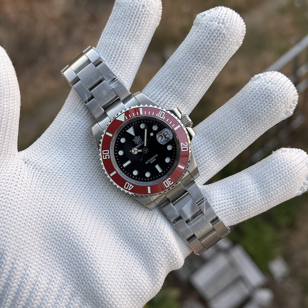 STEELDIVE Official SD1953 New Arrival Black Dial Red Bezel 300M NH35 Automatic Dive Watch