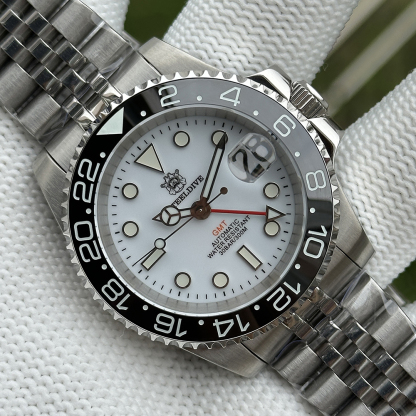 STEELDIVE Official SD1993 White Dial Sapphire Glass Japan NH34 GMT 300M Auatomtic Mens Dive Watch