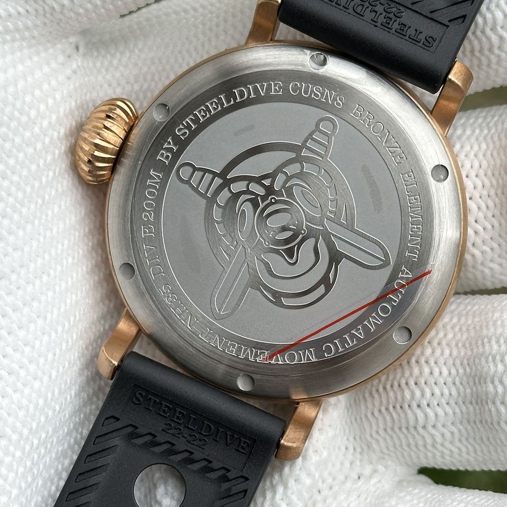 STEELDIVE Official SD1903S 46.5mm Solid Bronze 200m NH35 Dive Watch 
