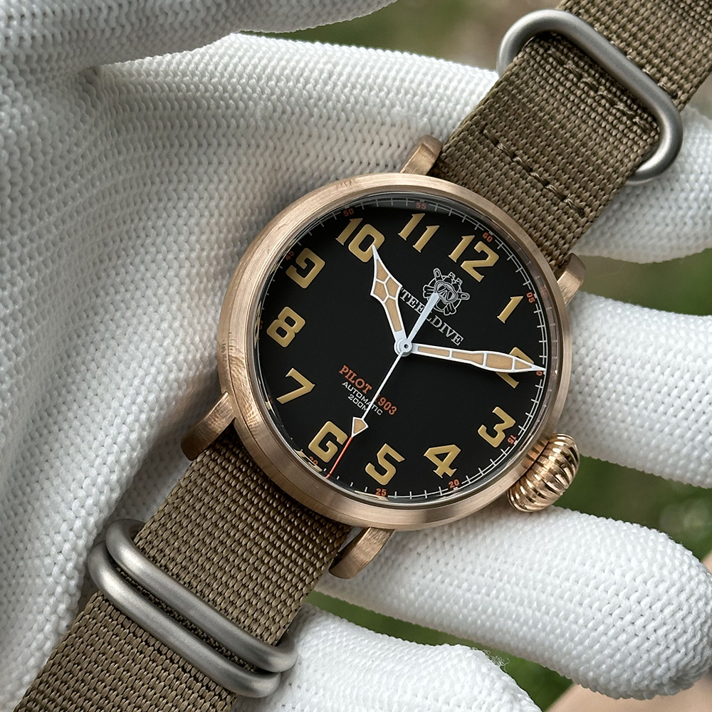 STEELDIVE Official SD1903S 46.5mm Solid Bronze 200m NH35 Dive Watch