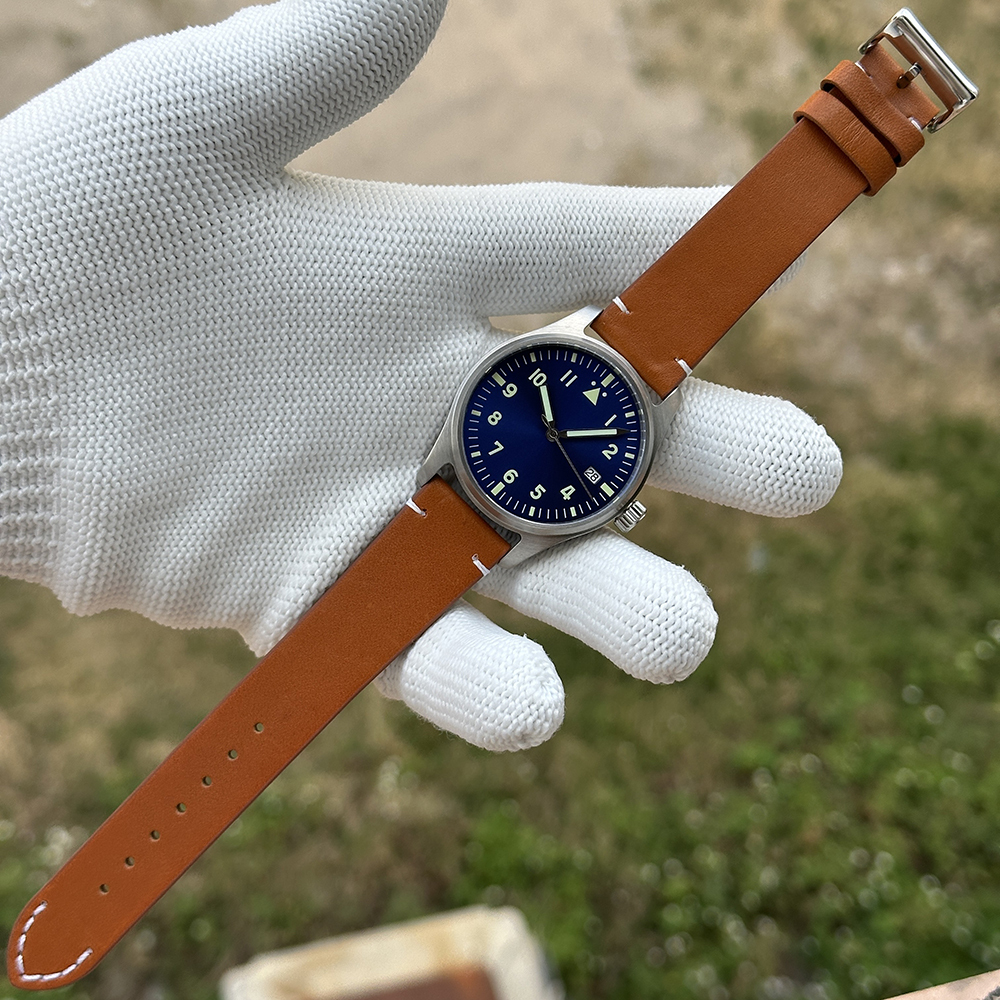 STEELDIVE Official SD1940 No Logo 39mm Pilot Watch 200m Waterproof Mens NH35 Automatic Dive Watch