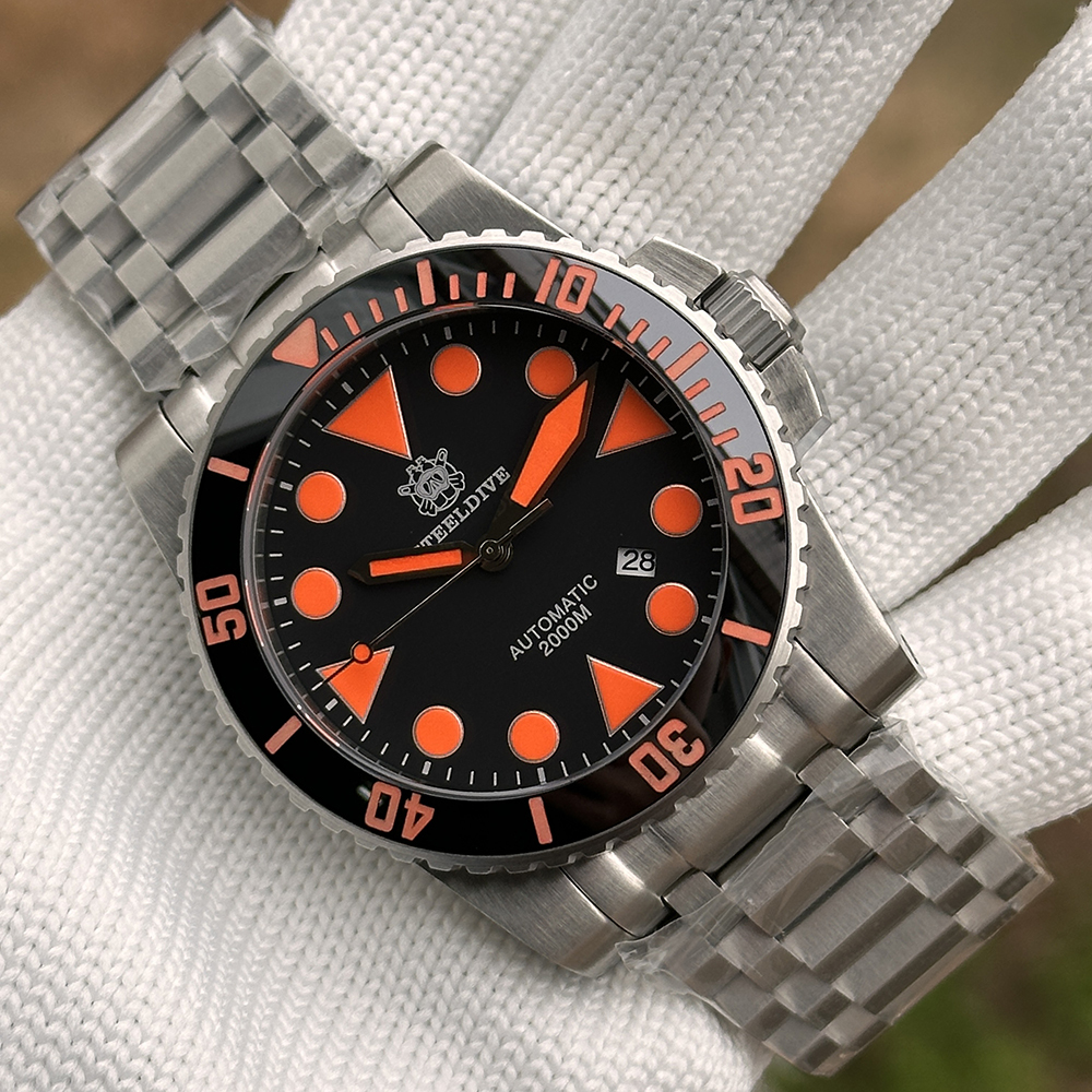 STEELDIVE Official Watch Parts Replacement Watch Bracelet with Screw Bars for SD1987