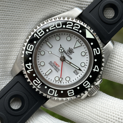 STEELDIVE Official SD1964GMT White Dial Ceramic Bezel Insert Sapphire Glass 1000M Waterproof NH34 Dive Watch