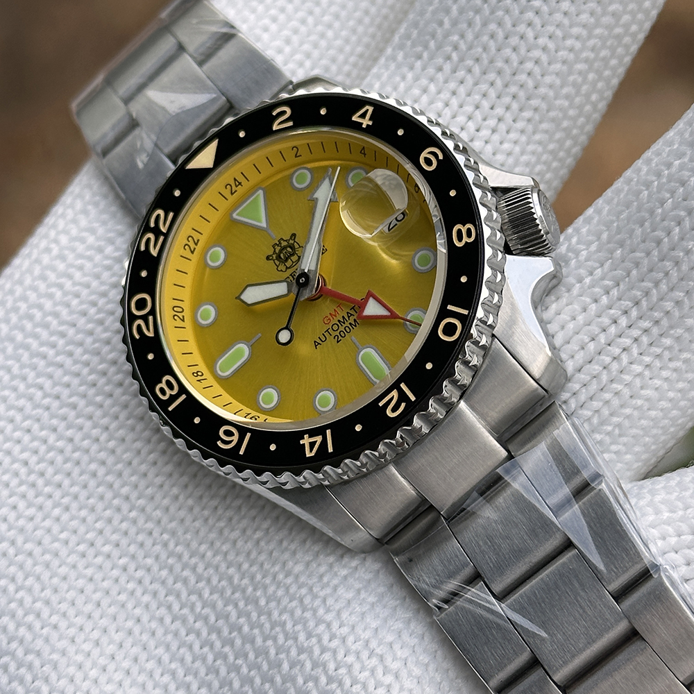 STEELDIVE Official SD1994 Yellow Dial Ceramic Bezel Sapphire Glass 200MM NH34 Automatic Dive Watch for Men