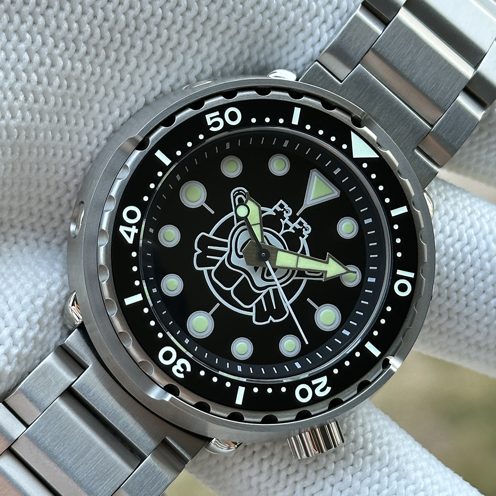 STEELDIVE Official SD1975P Unique Design 47.5mm Swiss Luminous 300M Waterproof NH35 Automatic Mens Tuna Dive Watch