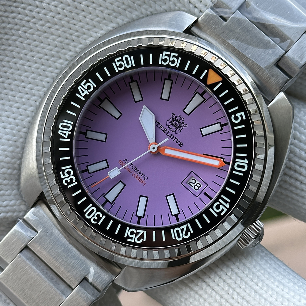 STEELDIVE Official SD1983 Purple Dial Sapphire Glass 1000M Water