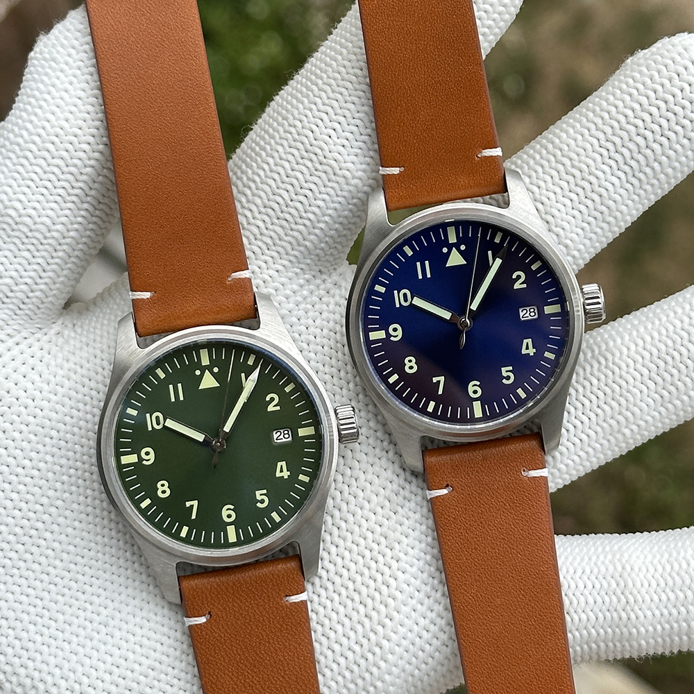 STEELDIVE Official SD1940 No Logo 39mm Pilot Watch 200m Waterproof Mens NH35 Automatic Dive Watch