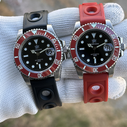 STEELDIVE Official SD1953 New Arrival Black Dial Red Bezel 300M NH35 Automatic Dive Watch