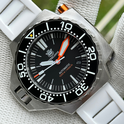 STEELDIVE Official SD1969 1200M Waterproof Japan NH35 Dive Watch on White Strap