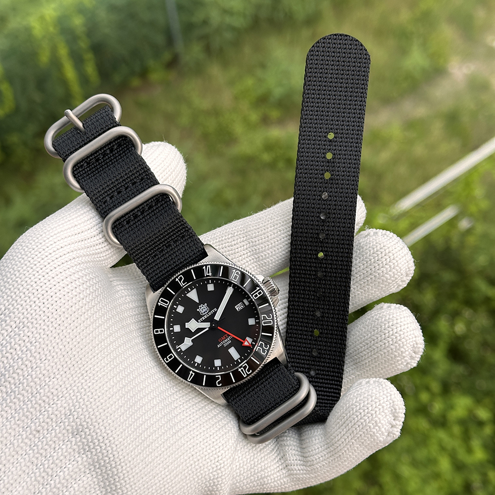 STEELDIVE Official SD1925GMT BGW9 Blue Luminous 300M Waterproof
