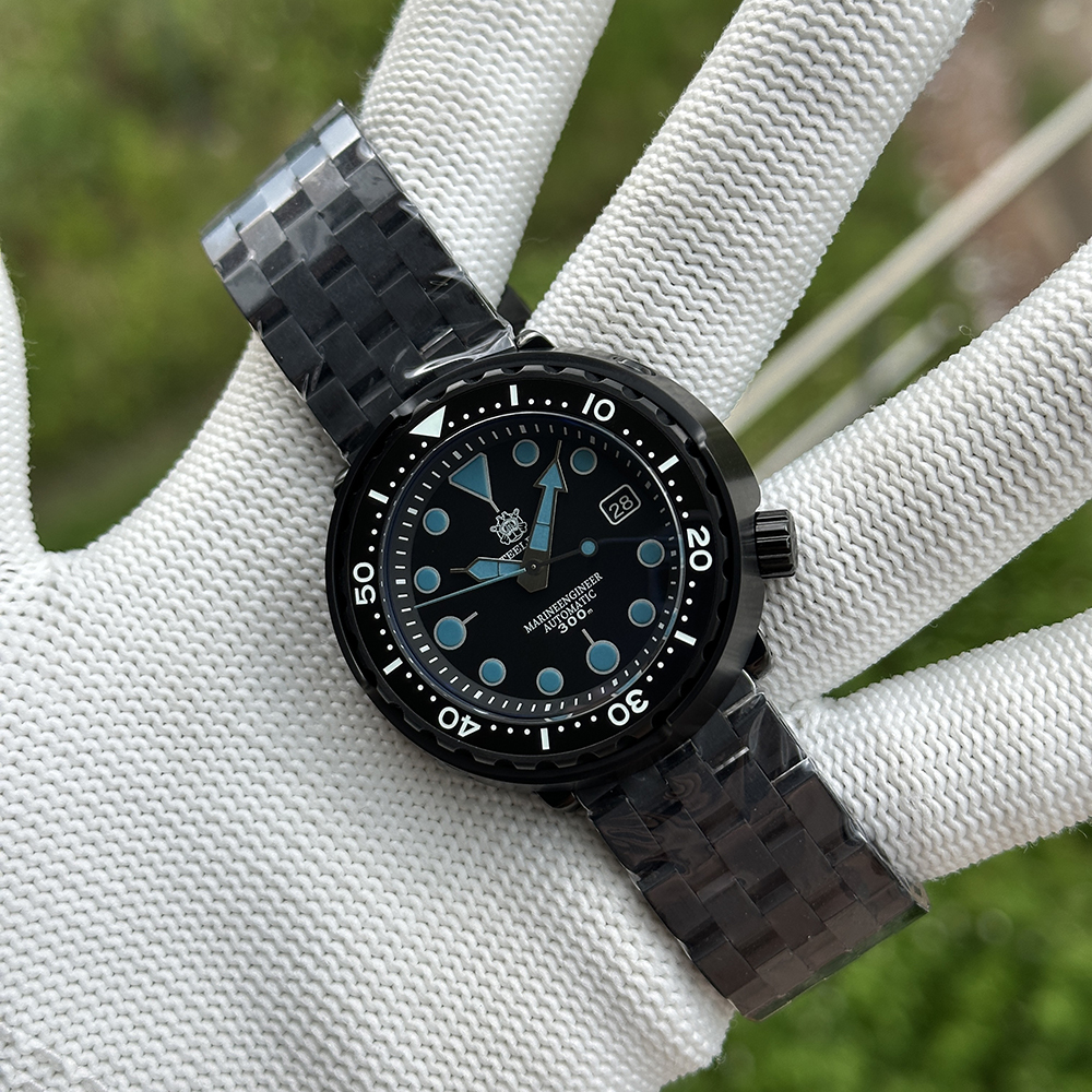 STEELDIVE Official SD1975XT PVD Black 47.5MM Case 300M Waterproof Japan NH35 Automatic Tuna Watch