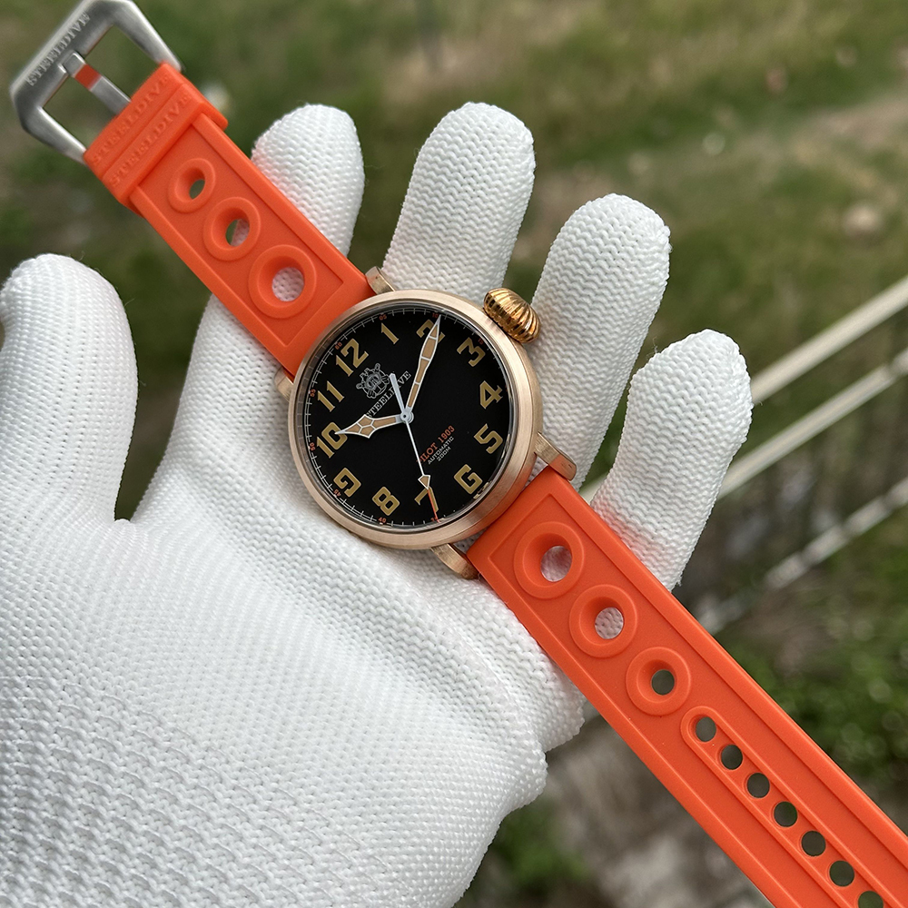STEELDIVE Official SD1903S 46.5mm Solid Bronze 200m NH35 Dive Watch 