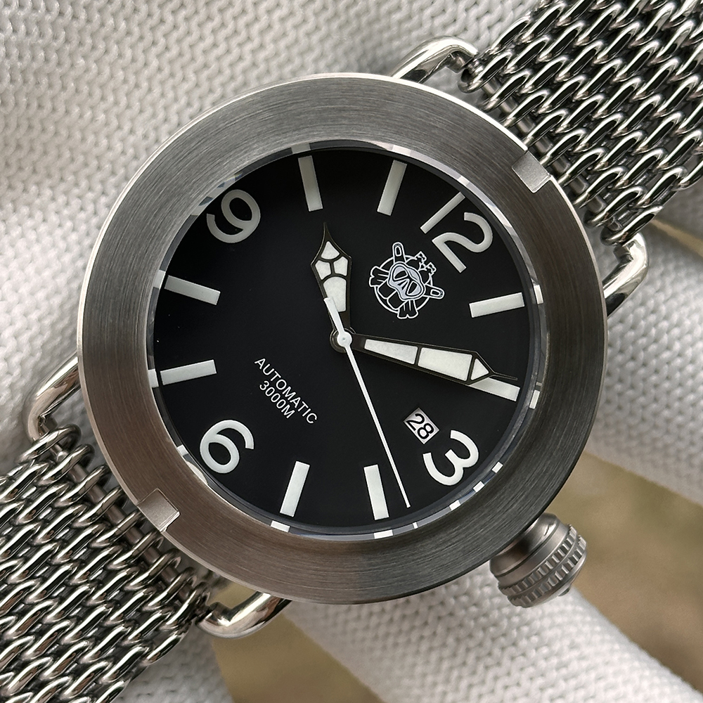 STEELDIVE Official SD1912 V2 BGW9 Blue Luminous 47mm Case Sapphire Glass Steel Bezel Japan NH35 Automatic Dive Watch